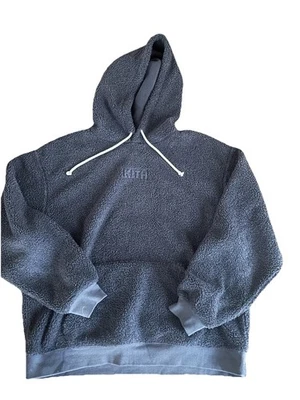 Kith Sherpa Sudadera con Capucha Kiss Box Talla XXL Sudadera Boa Pullover Gris Foto 1 de 4