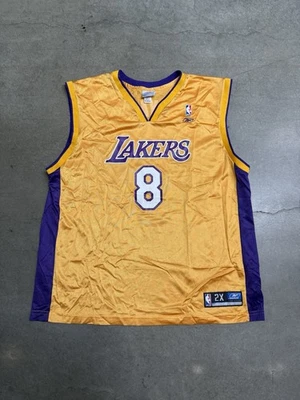 Camiseta deportiva vintage Y2K Los Angeles Lakers Kobe Bryant #8 Reebok NBA para hombre 2XL Foto 1 de 4