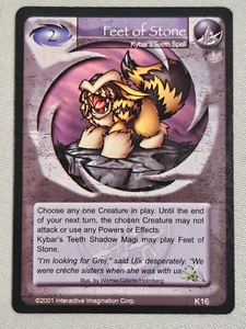 Magi Nation Duel - Feet of Stone - Kybar Spell - 2001 Rare 1st Ed K16 Animite - Bild 1 von 6