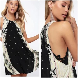 Free People Intimately Darjeeling Printed Slip Mini Dress Women's Size Small NEW - Picture 1 of 13