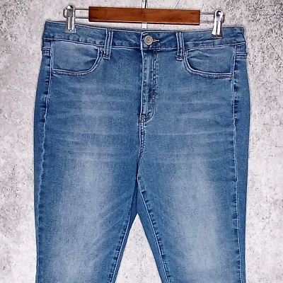 SO Mujer High Rise Jegging Juniors 15 Elástico Azul Lavado Claro Skinny Distress Foto 1 de 4