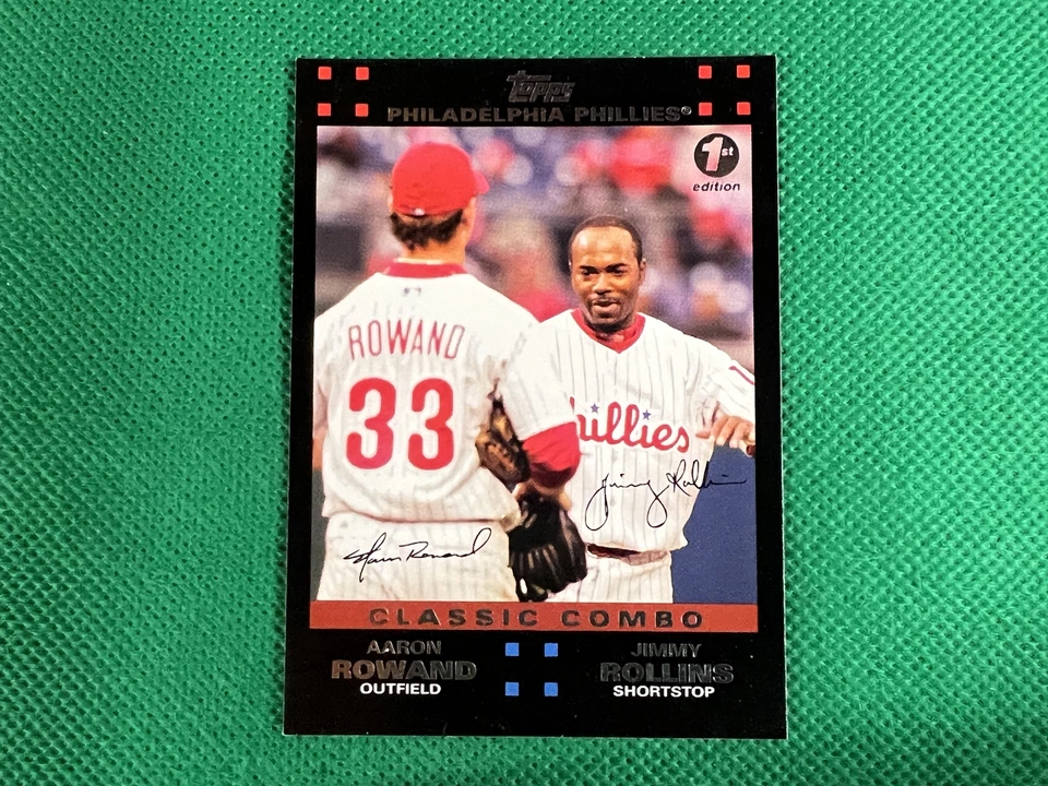2007 Topps 1st Edition #658 Aaron Rowand Jimmy Rollins CC Philadelphia Phillies - Image 1 of 1