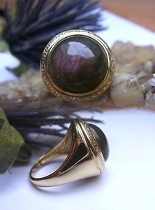 ANELLO GIOIELLO ORO LABRADORITE 375 NUOVO SOGNI D'ORO lucido 17 53 762 viola - Foto 1 di 1