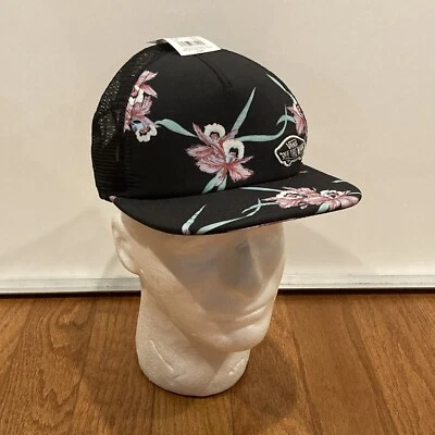 VANS Off The Wall Negro Floral Trucker Sombrero Malla Snapback Parche ¡NUEVO CON ETIQUETAS! ¡LEER! Foto 1 de 4