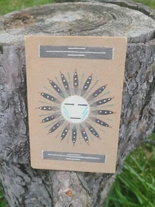 Sun & Eagle Sand Painting  4" x 6" - Imagen 1 de 8