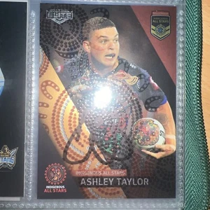 Ashley Taylor Signed 2017 Elite All Stars Insert NRL card Gold Coast Titans - Picture 1 of 1