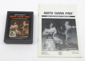 Math Gran Prix (Atari 2600, 1982) By Atari (Cartridge & Manual) NTSC #1 - Picture 1 of 10