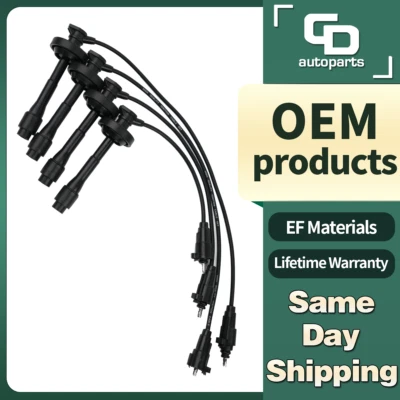 671-4169 HQ 4 Spark Plug Wire for 1998 1999 Toyota Corolla Chevrolet Chevy Prizm - Image 1 of 4