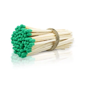 Pequeños fósforos de madera de 4 pulgadas para decoración del hogar regalos de boda - verde claro - Imagen 1 de 4