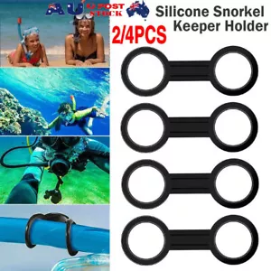 2/4PCS Silicone Snorkel Keeper Holder Scuba Diving Snorkelling Snorkel mask clip - Picture 1 of 8