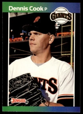 1989 Donruss Baseball Card Dennis Cook Rookie San Francisco Giants #646 - Image 1 of 2