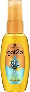 Schwarzkopf got2b Oil-licious Styling Oil, Vegan, Contains Argan Oil to Reduce 