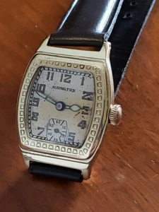 HAMILTON IMPECCABLE, ORG DIAL ,GOLD FILLED WELL SERVICED WRIST WATCH 1930 - Picture 1 of 9