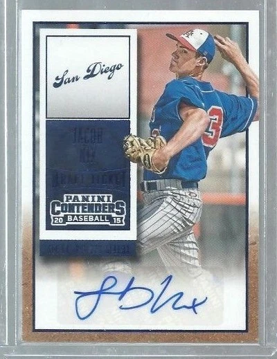  2015 Panini Contenders Draft Ticket Autograph Blue Foil #18 Jacob Nix (ref34728 - Image 1 of 1