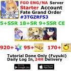 [ENG/NA][INST] FGO / Fate Grand Order Starter Account 5+SSR 90+Tix 920+SQ #3TGZ