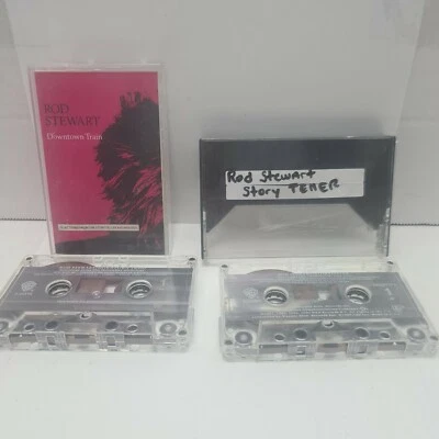 Rod Stewart Downtown Train Vintage Cassette Tape 1990 Warner Bros 2 lot - Image 1 of 4