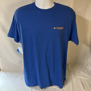 Columbia PFG Mens T-Shirt Large Blue Florida NWT But Has Flaw See Description FS - Picture 1 of 11