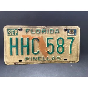Targa d'epoca Florida Pinellas County HHC 587 - Foto 1 di 2