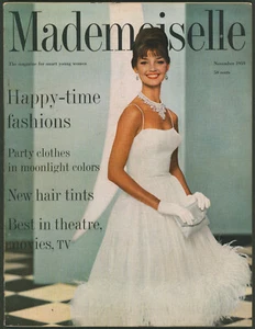 Mademoiselle Magazine November 1959 Andy Warhol 1950s Fashion Hair & Makeup~Ads - Picture 1 of 11