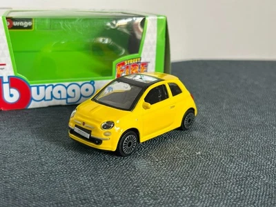 FIAT 500 gialla SCALA 1/43 Nuova 500 BBURAGO Burago modellino macchinina METALLO - Immagine 1 di 4