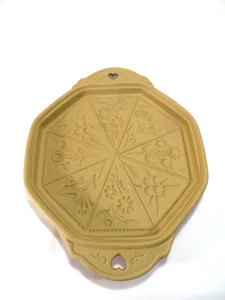 Brown Bag Cookie Art 1988 Mold Hill Design Stoneware Floral 8.5"octagon - Picture 1 of 6