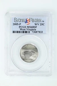 2005-P West Virginia State Quarter PCGS MS68 Satin Finish - Picture 1 of 2