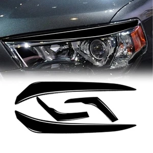 Cubierta de párpado de cejas faros negros piano para Toyota 4Runner 2010-2020 - Imagen 1 de 5
