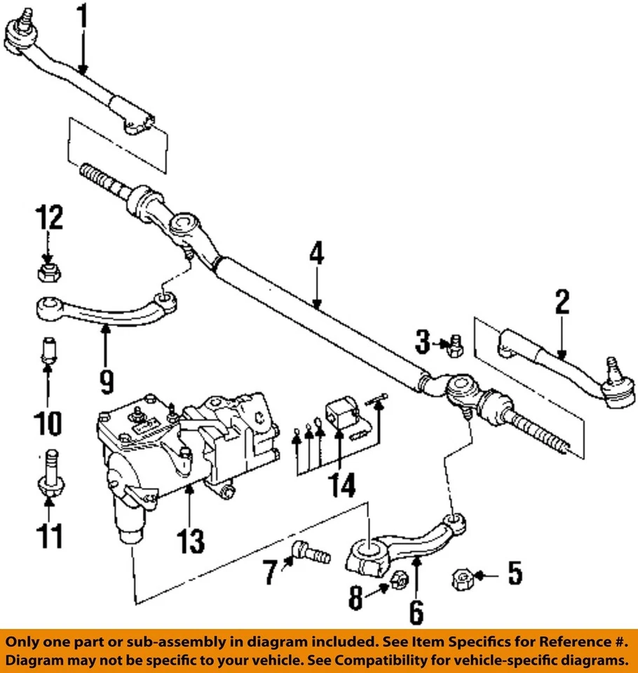 Enlace de engranaje de dirección BMW OEM 95-25 540i - Tuerca de brazo Pitman 07129964672 Foto 1 de 1