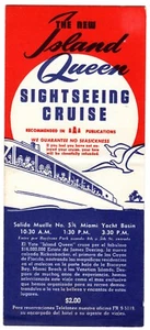 THE NEW ISLAND QUEEN SIGHTSEEING CRUISE - VINTAGE FLORIDA REISEBROSCHÜRE - Bild 1 von 5