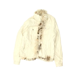 Chaqueta acolchada Byblos Blu | Prendas exteriores de diseñador vintage con ribete de piel beige para mujer - Imagen 1 de 7