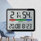 Digital Electronic Alarm Clock Lcd Large Screen Displays Wall Clock Thermometer*