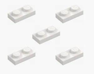 5 Nuevas Placas LEGO Blanco 1x2 3023 Panel Plano Ciudad Construcción Placa Rectángulo 2x1 - Imagen 1 de 6