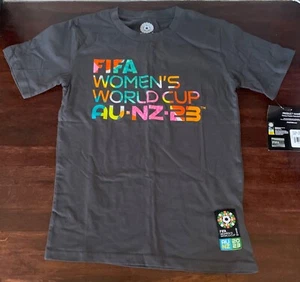 gray FIFA WOMEN'S WORLD CUP AU-NZ-23 short sleeve T-shirt, size kids S-8 - Picture 1 of 1