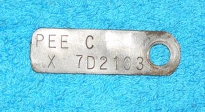 1967 1968 Ford Mustang Fastback Cpe Conv Cougar ORIG 289 C4 TRANSMISSION ID TAG - Picture 1 of 2