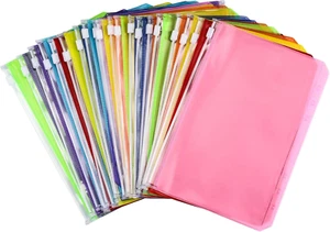 24Pcs A5 Binder Pockets 6 Holes Zipper Binder Pouch for Cash,Id Card,Credit Card - Picture 1 of 7