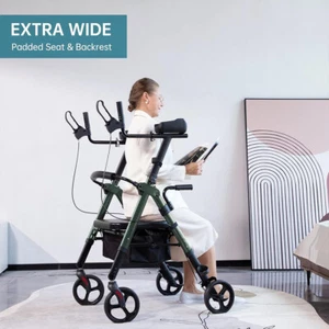 Deluxe Original-Zubehör-Hersteller Elenker Rollator Gehhilfe strapazierfähig aufrecht stehen medizinisches Hilfsmittel grün - Bild 1 von 6