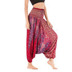 Womens Boho Pants Halter Jumpsuit Baggy Gypsy Hippie Boho Yoga Beach Harem Pants