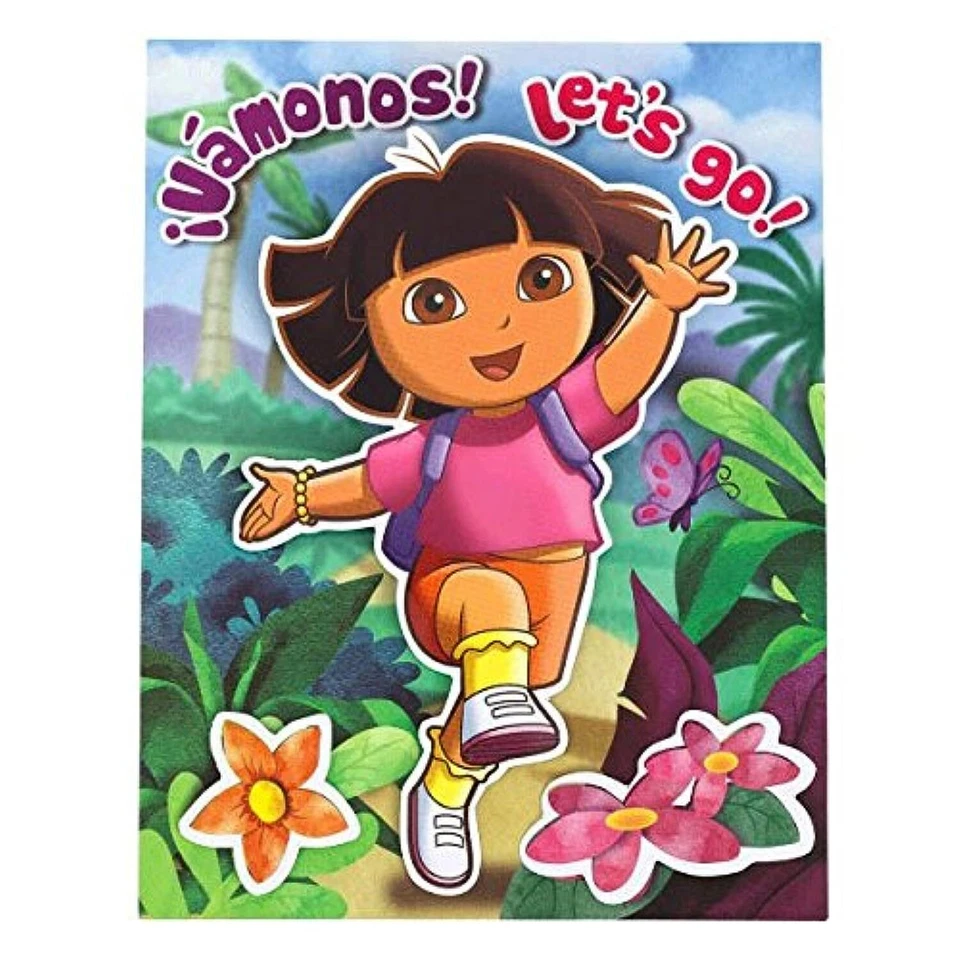Dora Flower Adventure Explorer Nick Jr Niños Fiesta de Cumpleaños Novedad Invitaciones Foto 1 de 1