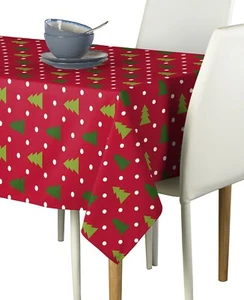 Christmas Trees Red Signature Tablecloth - Assorted Sizes! - Picture 1 of 1
