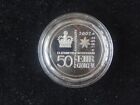 2002 SILVER PROOF AUSTRALIA 50c COIN QUEEN GOLDEN JUBILEE ACCESSION