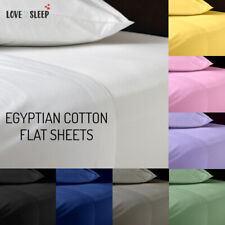 Luxury 100% Egyptian Cotton Flat Top Sheet Bed Sheet - All UK Sizes