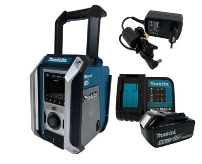 Makita DMR 115 Akku-Baustellenradio DAB+ und Bluetooth mit Akku 3 Ah & Ladegerät - Bild 1 von 4