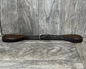 Cinturón Hombre Vintage Cuero Argentino Trenzado Marrón Genuino XL - Imagen 1 de 5