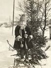 CC fille traîneau à neige hiver 1930-40 arbre de Noël