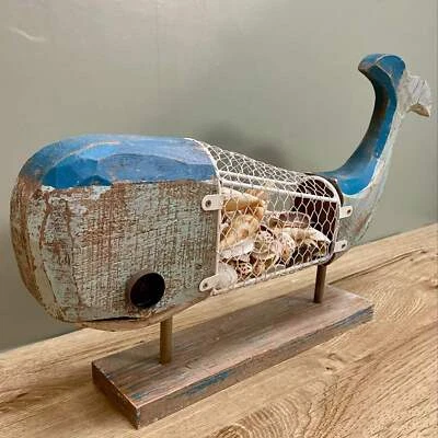 QUAY TRADERS Holz Badezimmer Ornament Wal Muschel Deko Wal Motiv Geschenk