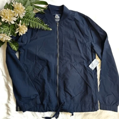 Chaqueta American Rag Talla M Mediana Para Mujer Azul Cremallera Completa Nylon Foto 1 de 4