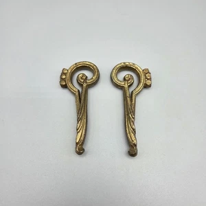 Vintage dekorative Messing goldfarbene Metallteile architektonische Bergung 2er Set ** - Bild 1 von 19