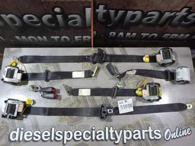 Volkswagen Jetta 2006 2007 1,9 diésel auto sedán OEM cinturones de seguridad traseros (negro) Foto 1 de 4