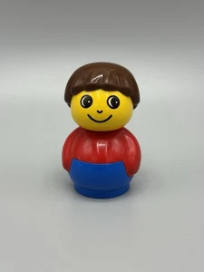 Lego Primo Vintage Duplo People Figure Camicia Rossa Ritirato - Foto 1 di 4