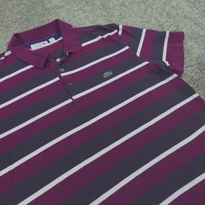 Lacoste Hemd Herren Größe 6 Extra Large Regular Fit Kurzarm Golf Polo Gestreift - Bild 1 von 11